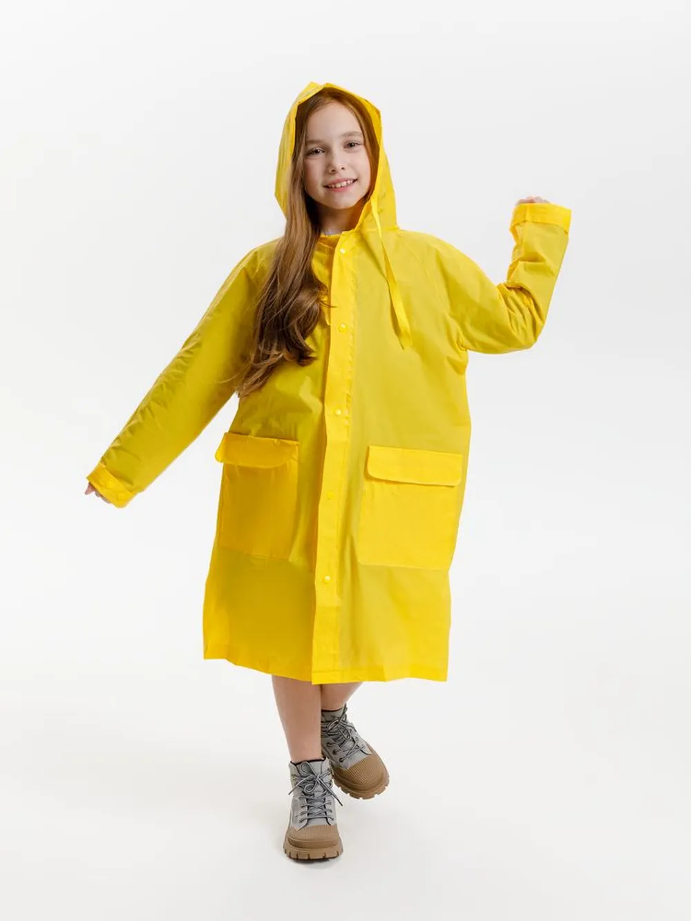 Дождевик детский RainDrop Kids, желтый, 12 лет (рост 142-152) заказать онлайн с вашим дизайном на заказ в Москве и области