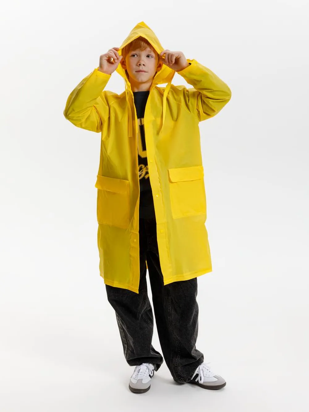Дождевик детский RainDrop Kids, желтый, 12 лет (рост 142-152) заказать онлайн с вашим дизайном на заказ в Москве и области