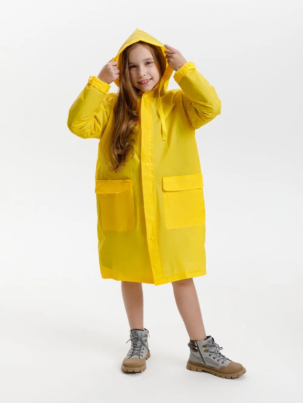 Дождевик детский RainDrop Kids, желтый, 12 лет (рост 142-152) заказать онлайн с вашим дизайном на заказ в Москве и области