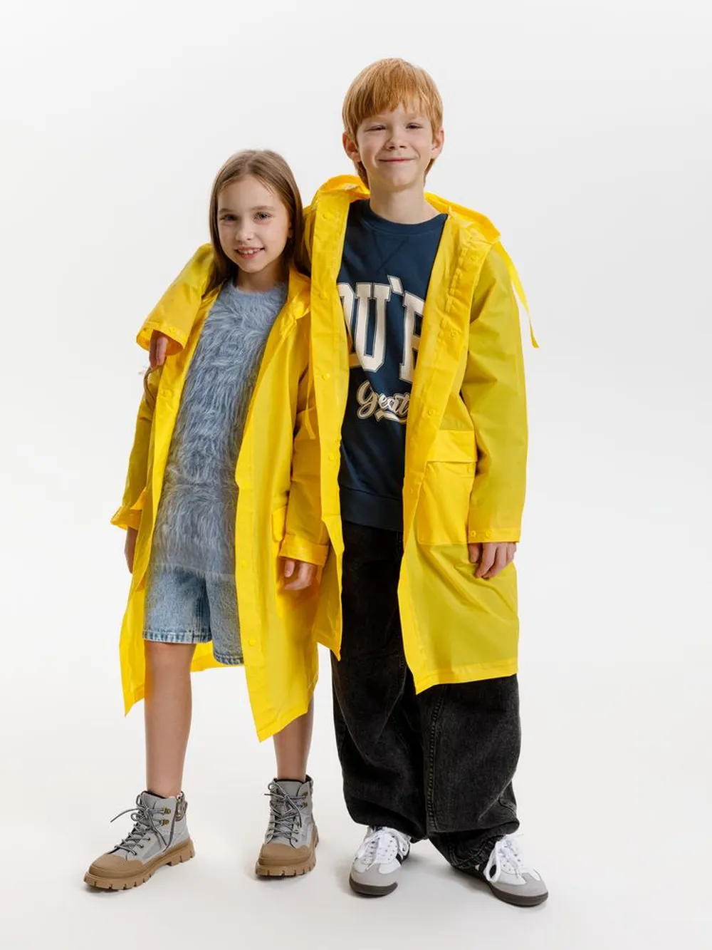 Дождевик детский RainDrop Kids, желтый, 12 лет (рост 142-152) заказать онлайн с вашим дизайном на заказ в Москве и области