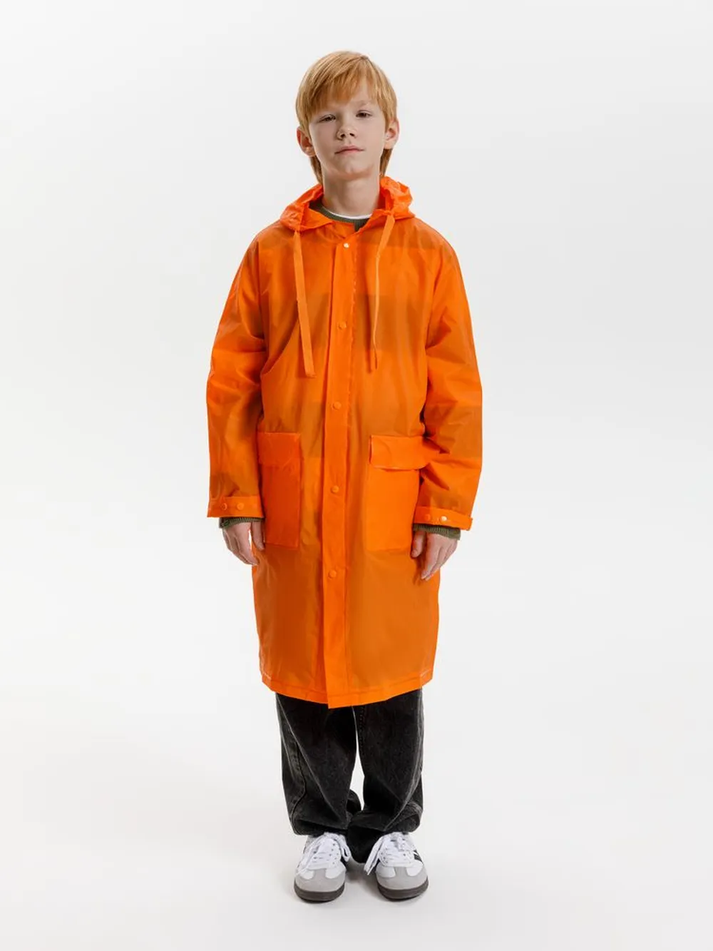 Дождевик детский RainDrop Kids, оранжевый, 8 лет (рост 118-128) заказать онлайн с вашим дизайном на заказ в Москве и области