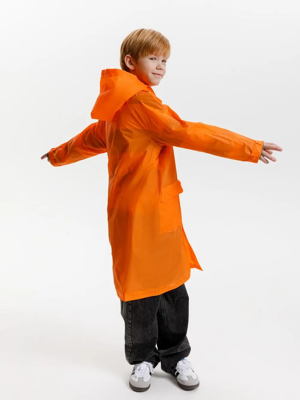 Дождевик детский RainDrop Kids, оранжевый, 8 лет (рост 118-128) заказать онлайн с вашим дизайном на заказ в Москве и области
