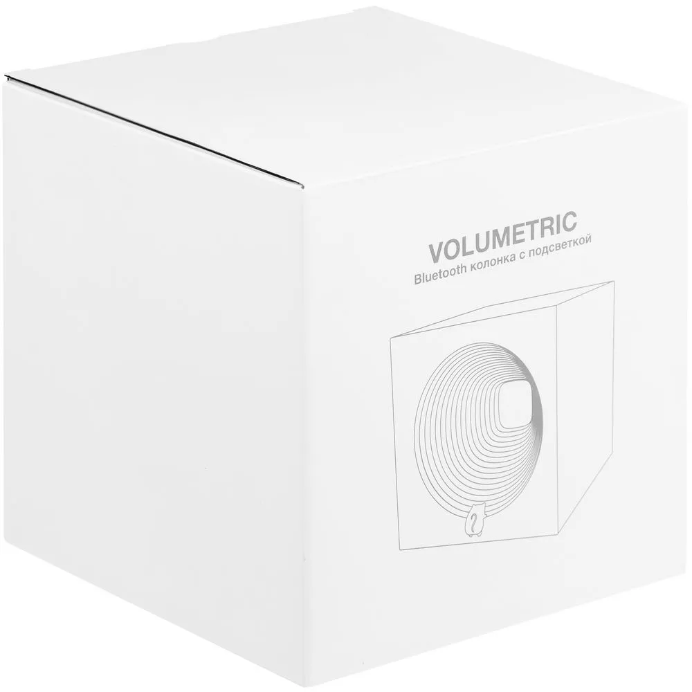 Bluetooth-колонка с подсветкой Volumetric, белая заказать онлайн с вашим дизайном на заказ в Москве и области