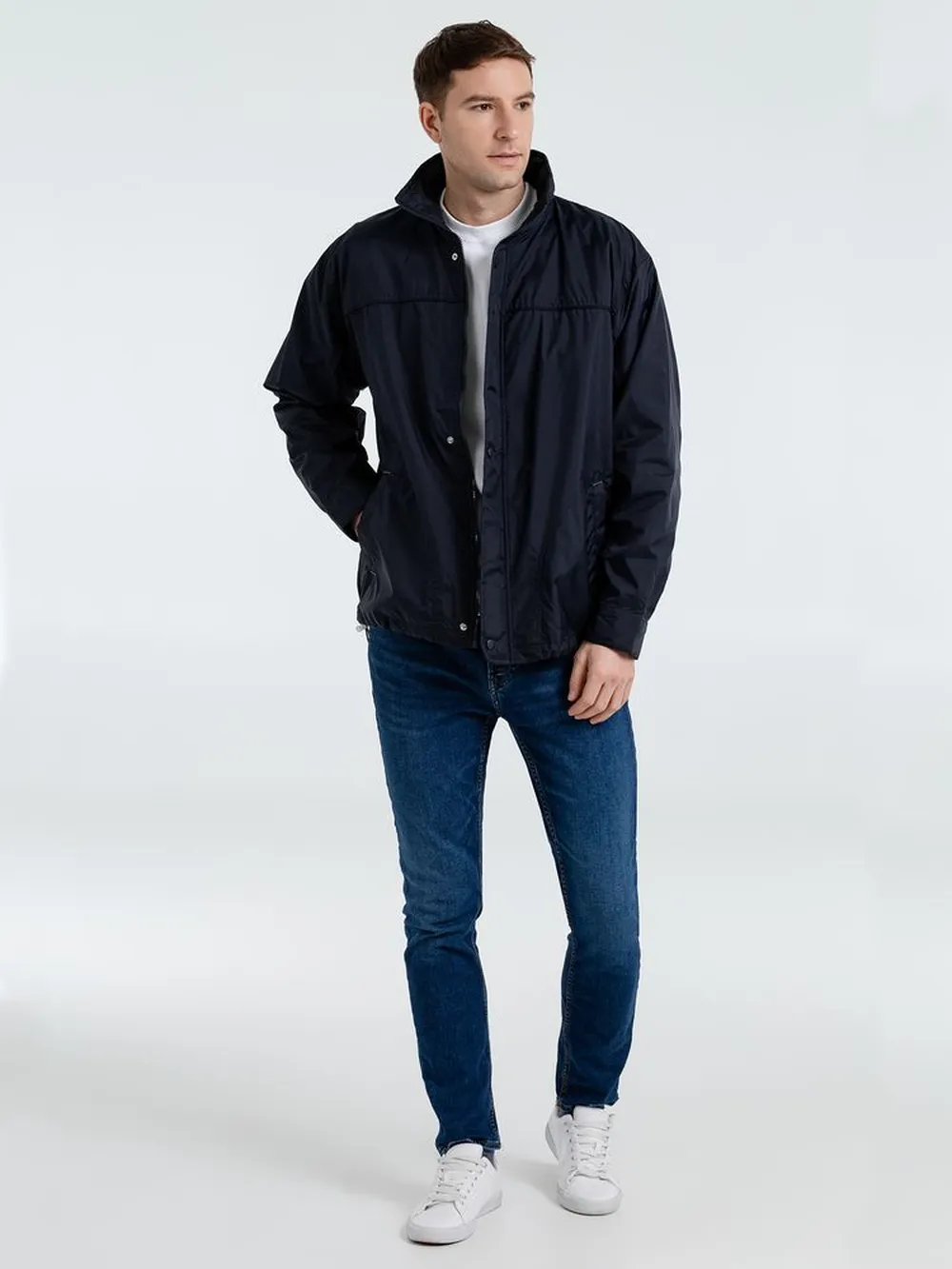 Ветровка мужская Mistral 210, темно-синяя (navy) заказать онлайн с вашим дизайном на заказ в Москве и области