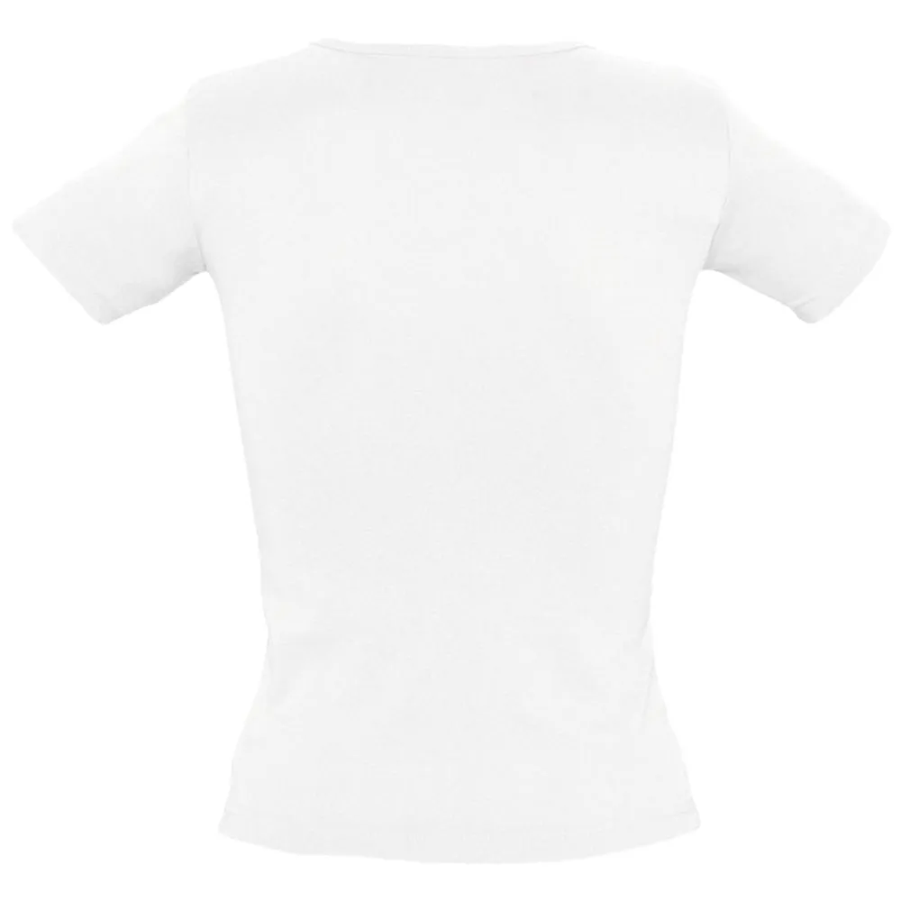 Футболка женская Lady 220 с V-обр. вырезом, белая, размер L заказать онлайн с вашим дизайном на заказ в Москве и области