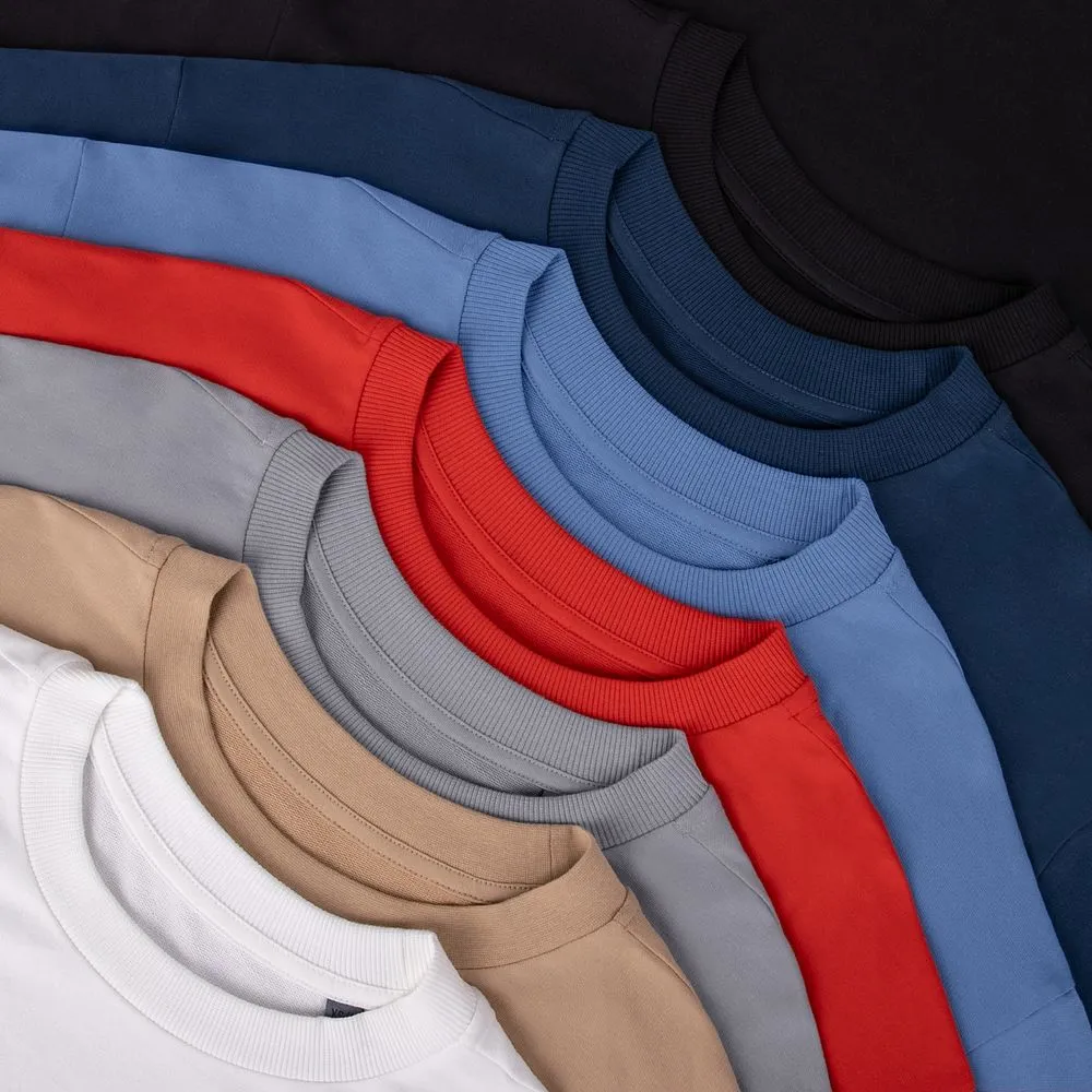 Футболка оверсайз с двойным рукавом Kosmos, темно-синяя, размер XS/S заказать онлайн с вашим дизайном на заказ в Москве и области