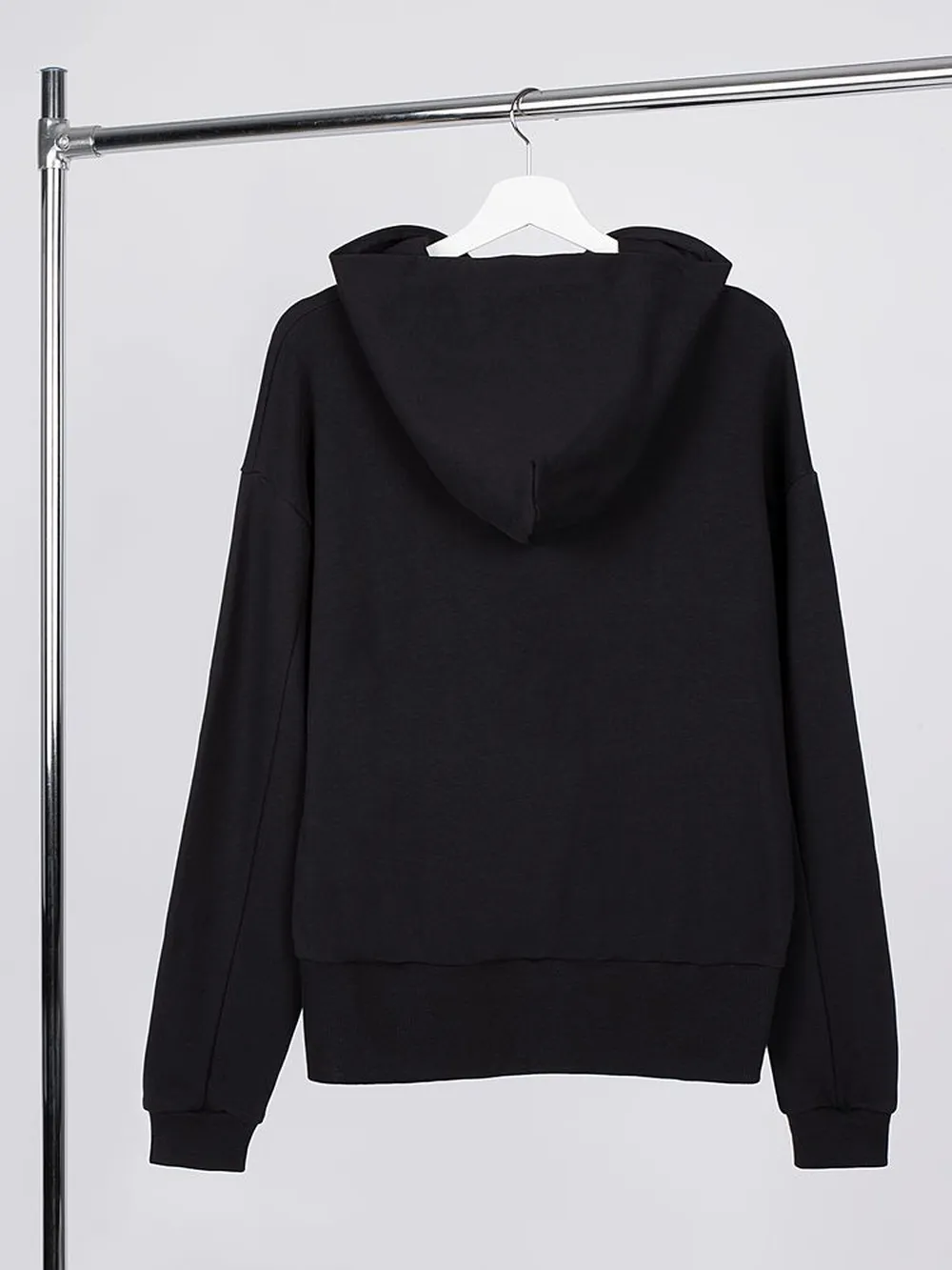 Худи оверсайз унисекс Kosmos, черное заказать онлайн с вашим дизайном на заказ в Москве и области