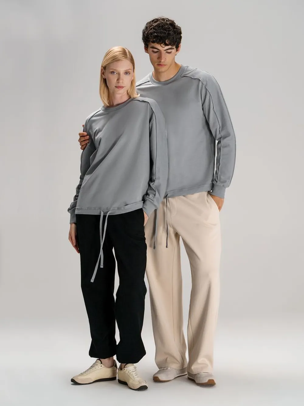 Свитшот унисекс Vozduh, светло-серый, размер XL/XXL заказать онлайн с вашим дизайном на заказ в Москве и области