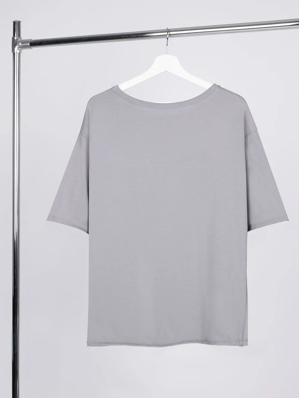 Футболка оверсайз унисекс Vozduh, светло-серая, размер XS/S заказать онлайн с вашим дизайном на заказ в Москве и области