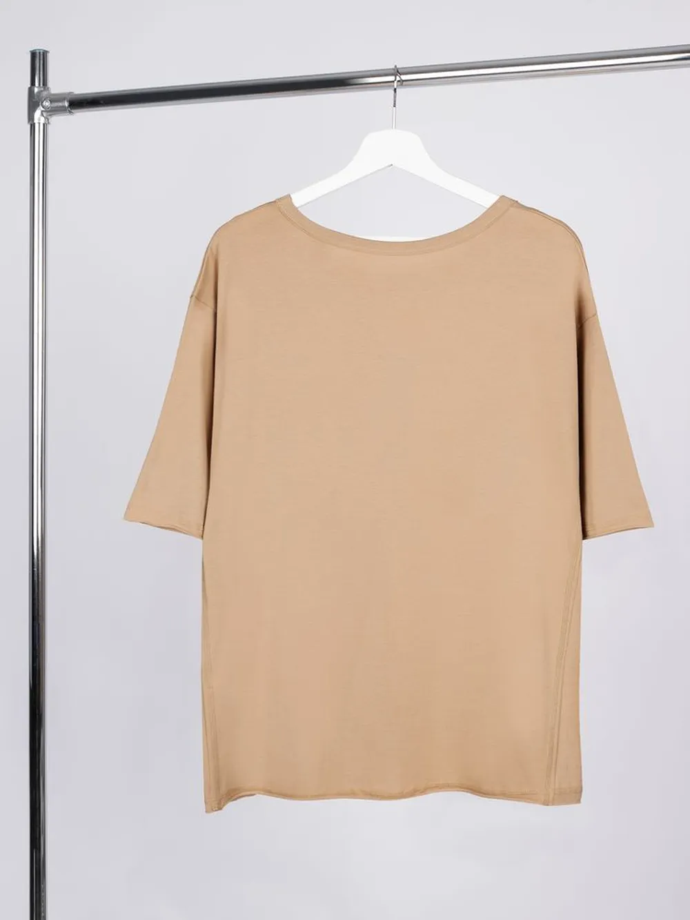 Футболка оверсайз унисекс Vozduh, бежевая заказать онлайн с вашим дизайном на заказ в Москве и области