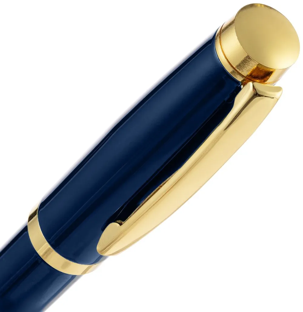 Ручка шариковая Letra Gold, глянцевая, темно-синяя заказать онлайн с вашим дизайном на заказ в Москве и области
