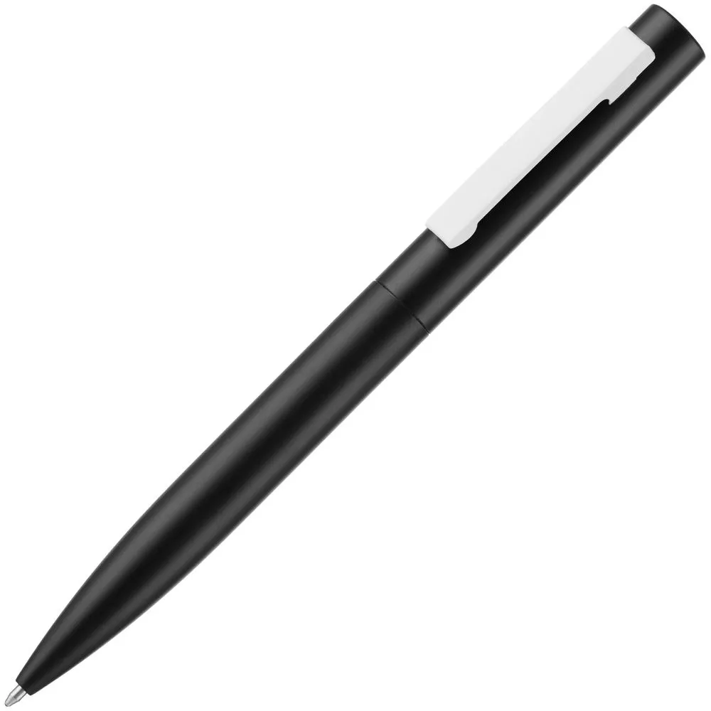 Ручка шариковая Inkolor, черная с белым заказать онлайн с вашим дизайном на заказ в Москве и области