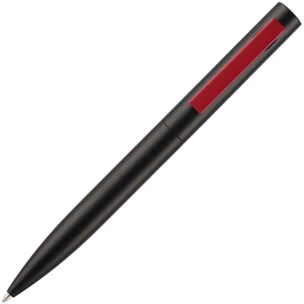 Ручка шариковая Inkolor, черная с красным заказать онлайн с вашим дизайном на заказ в Москве и области
