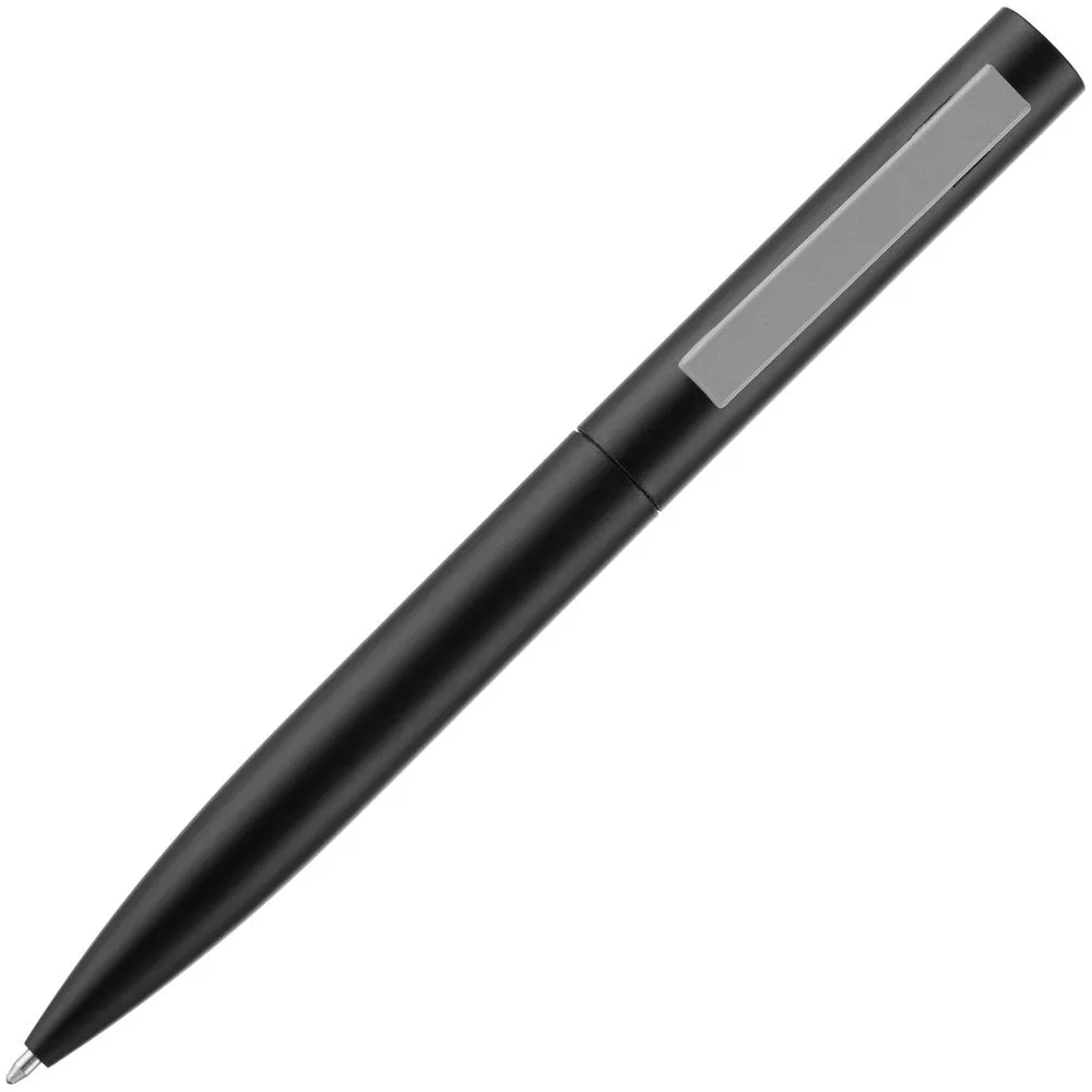 Ручка шариковая Inkolor, черная с серым заказать онлайн с вашим дизайном на заказ в Москве и области