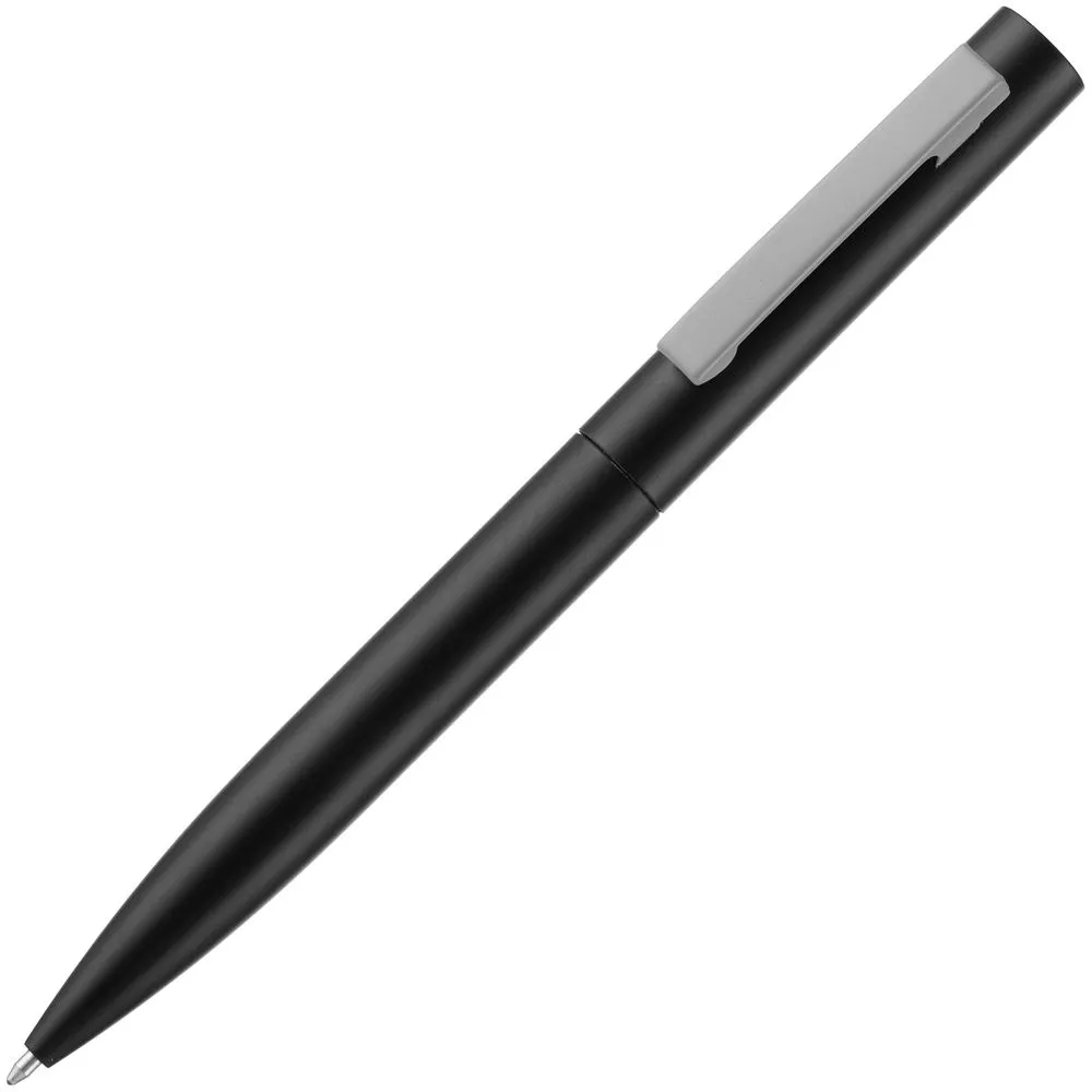 Ручка шариковая Inkolor, черная с серым заказать онлайн с вашим дизайном на заказ в Москве и области