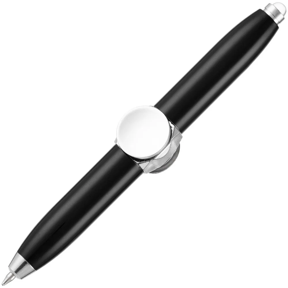 Ручка-спиннер Flipen с фонариком, черная заказать онлайн с вашим дизайном на заказ в Москве и области