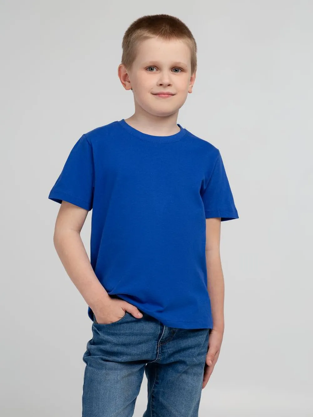Футболка детская Regent Kids 150 ярко-синяя (royal), на рост 118-128 см (8 лет) заказать онлайн с вашим дизайном на заказ в Москве и области