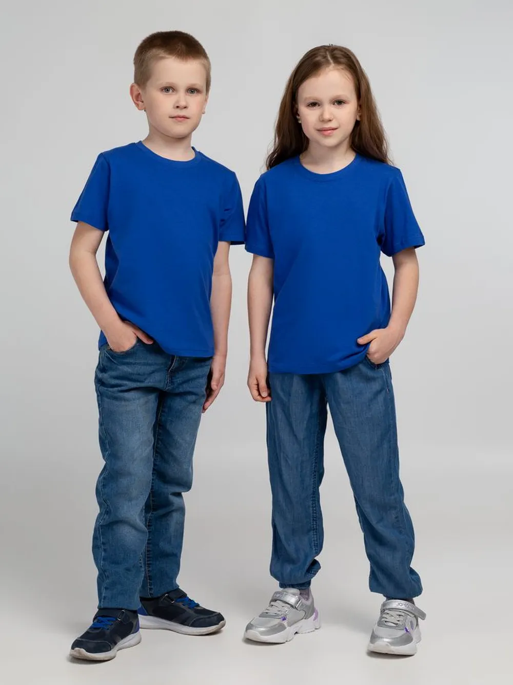Футболка детская Regent Kids 150 ярко-синяя (royal), на рост 118-128 см (8 лет) заказать онлайн с вашим дизайном на заказ в Москве и области
