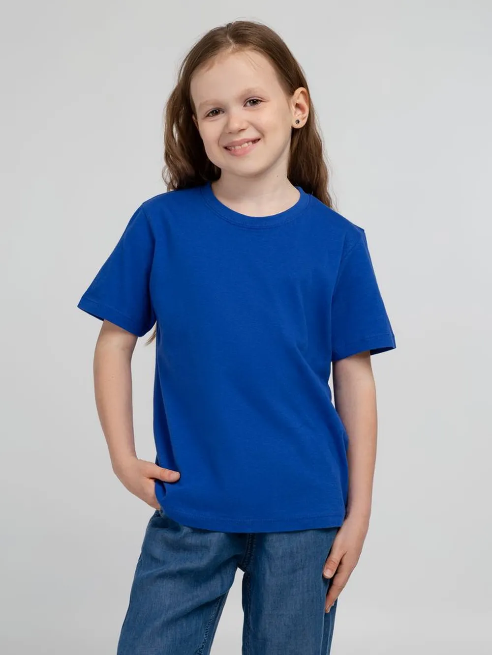 Футболка детская Regent Kids 150 ярко-синяя (royal), на рост 118-128 см (8 лет) заказать онлайн с вашим дизайном на заказ в Москве и области