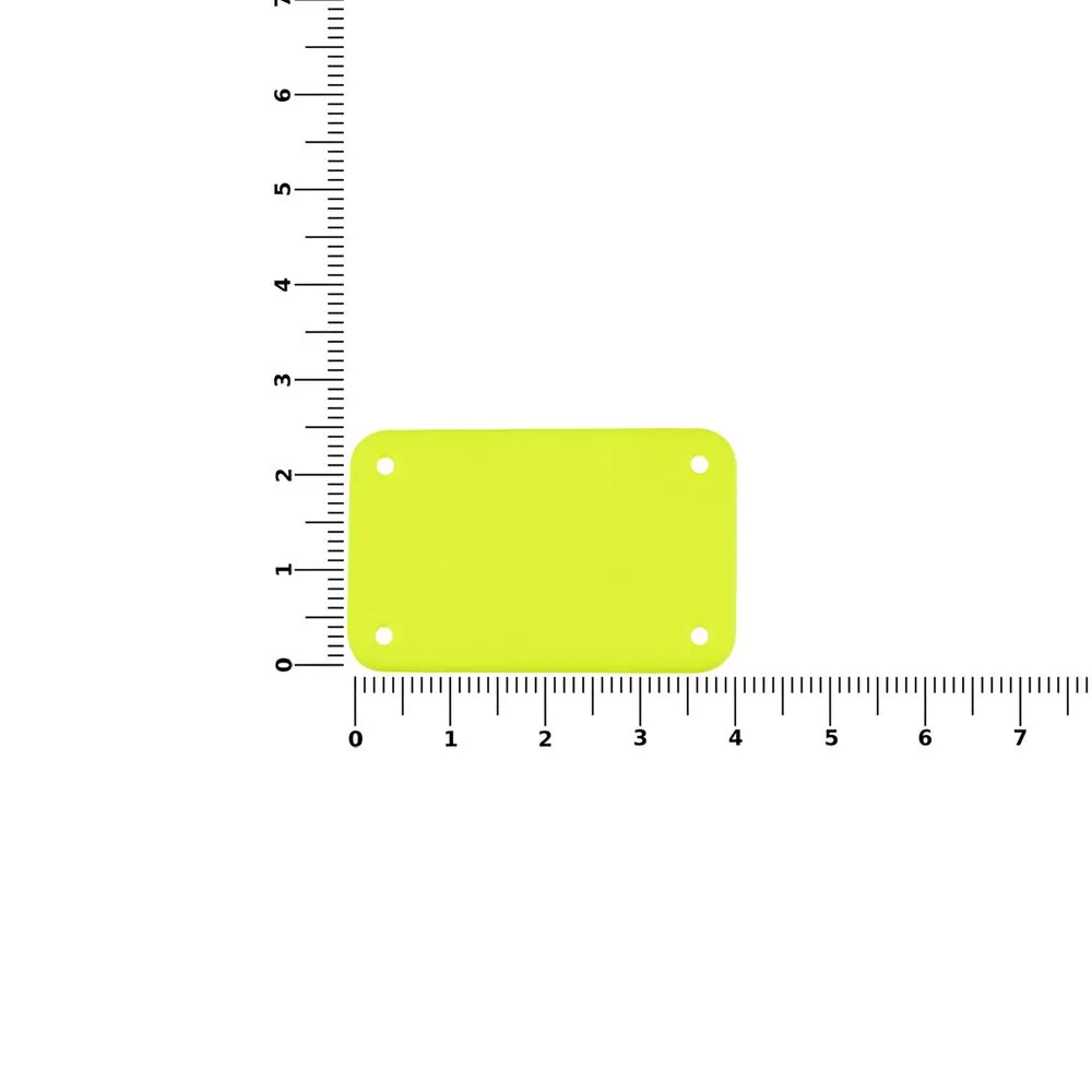 Лейбл из ПВХ Kreta, S, желтый неон заказать онлайн с вашим дизайном на заказ в Москве и области