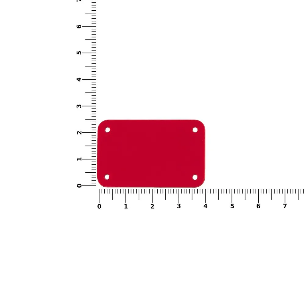 Лейбл из ПВХ Kreta, S, красный заказать онлайн с вашим дизайном на заказ в Москве и области