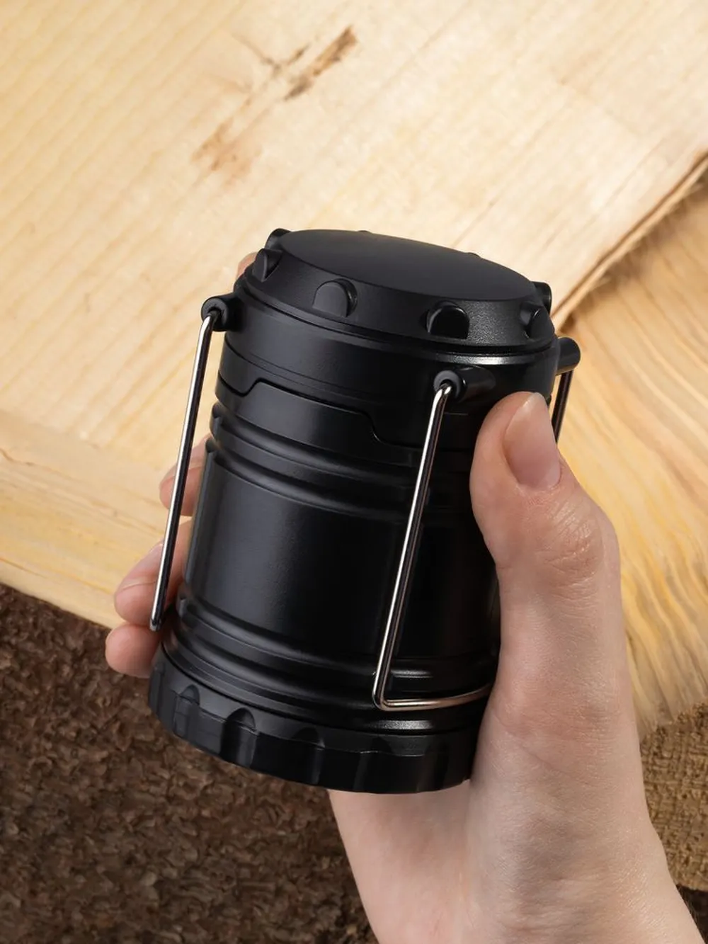 Кемпинговый фонарь с имитацией пламени Lindau Flame, черный заказать онлайн с вашим дизайном на заказ в Москве и области