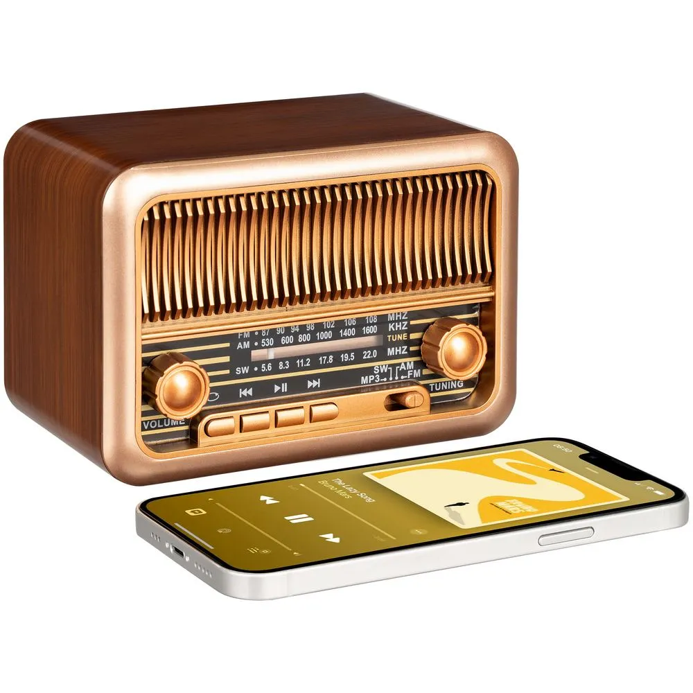 Bluetooth-колонка с радио Beatnik, коричневая заказать онлайн с вашим дизайном на заказ в Москве и области