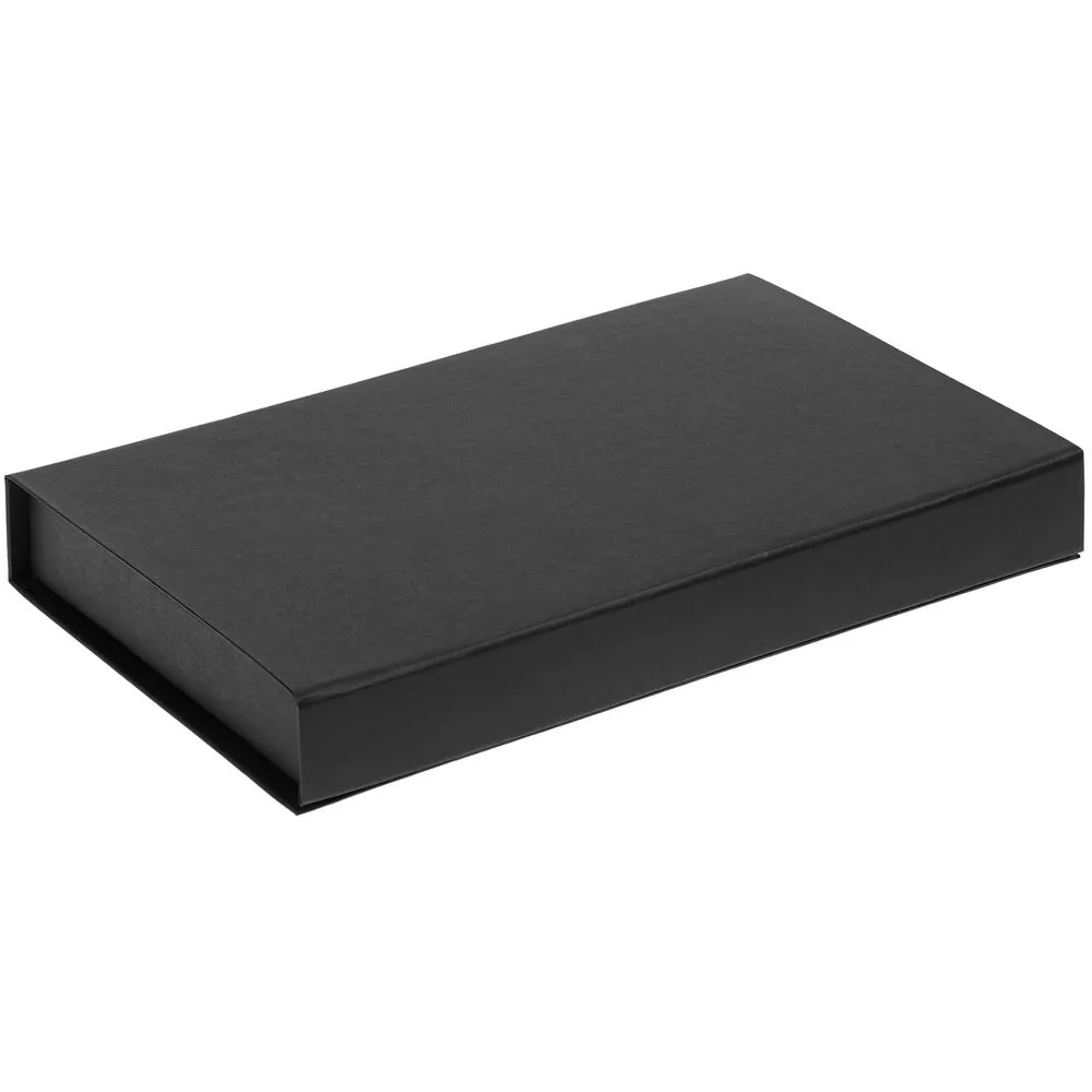 Коробка Silk с ложементом под ежедневник 15х21 см и ручку, ver.2, черная заказать онлайн с вашим дизайном на заказ в Москве и области