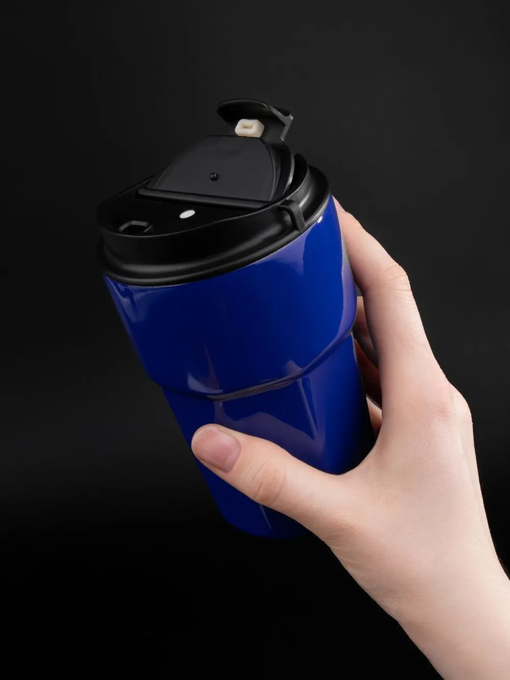 Термостакан Freshbrew, синий заказать онлайн с вашим дизайном на заказ в Москве и области