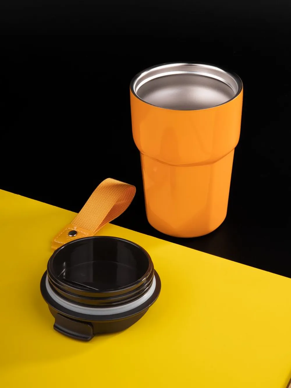 Термостакан Freshbrew, оранжевый заказать онлайн с вашим дизайном на заказ в Москве и области