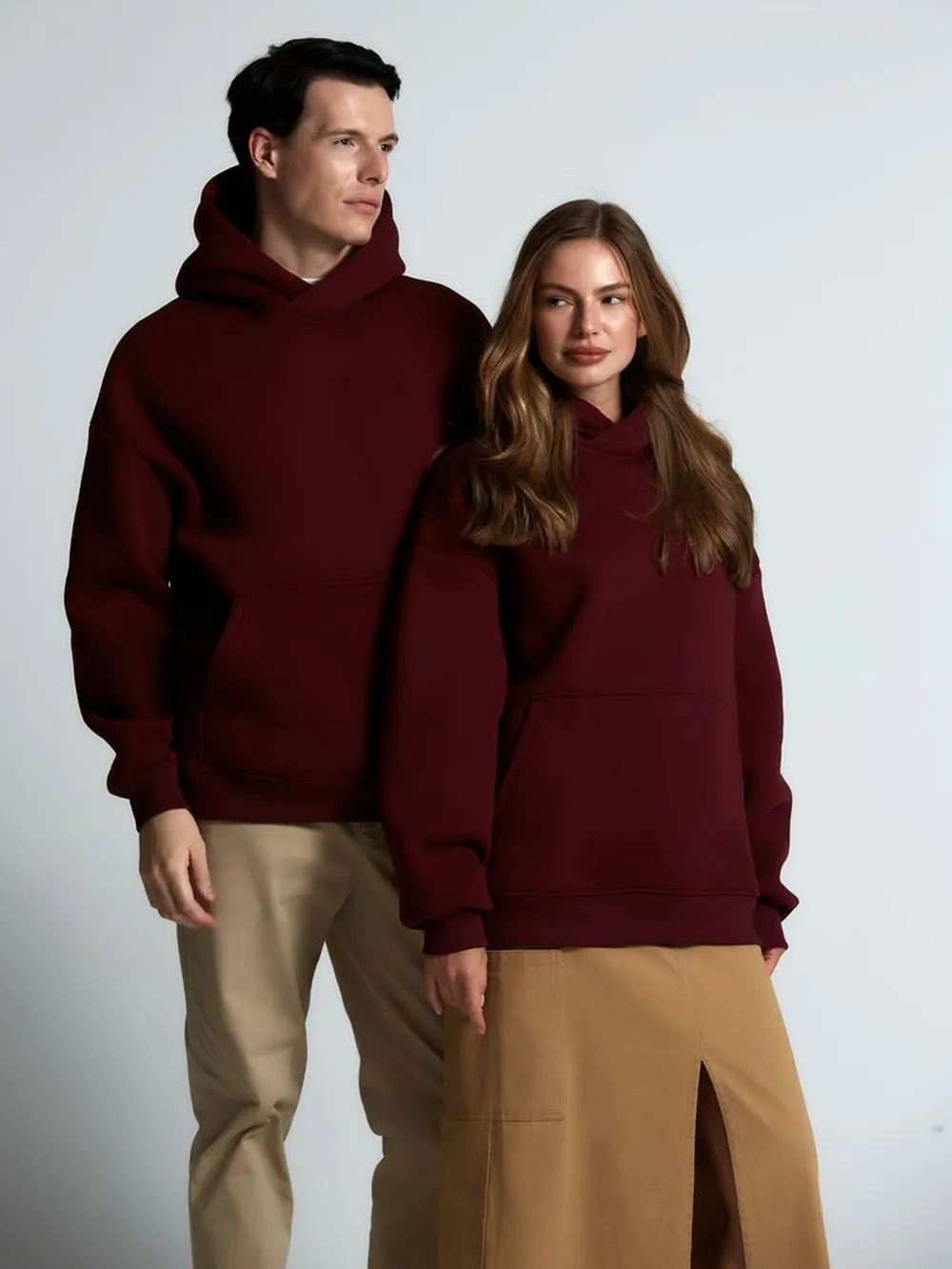 Худи Kulonga Oversize, бордовое, размер M/L заказать онлайн с вашим дизайном на заказ в Москве и области