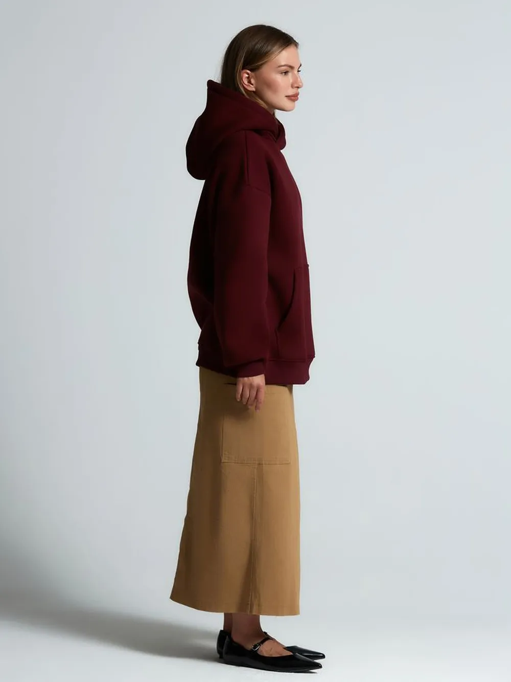 Худи Kulonga Oversize, бордовое, размер M/L заказать онлайн с вашим дизайном на заказ в Москве и области