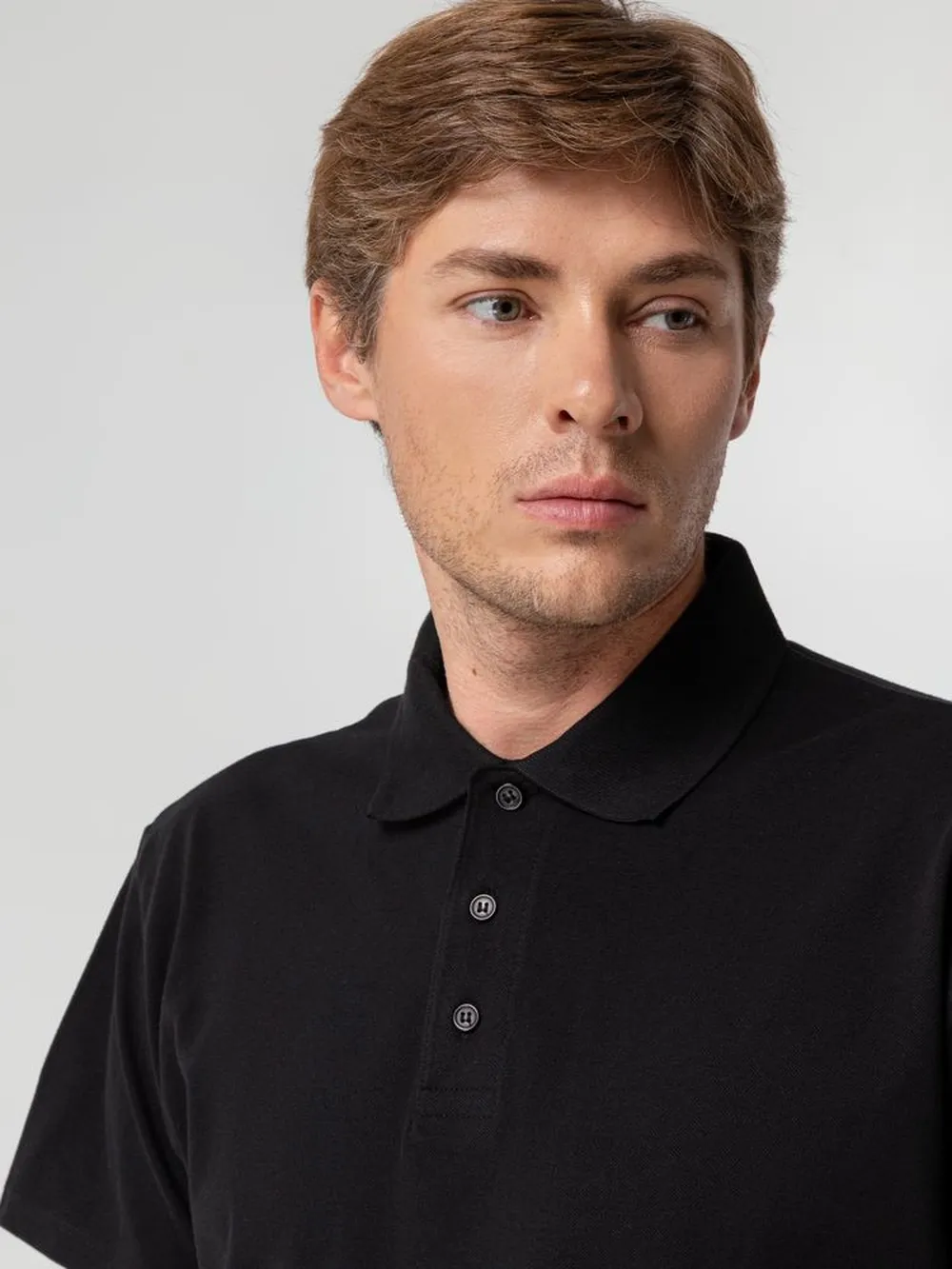 Рубашка поло мужская Spring 210 черная, размер XXL заказать онлайн с вашим дизайном на заказ в Москве и области