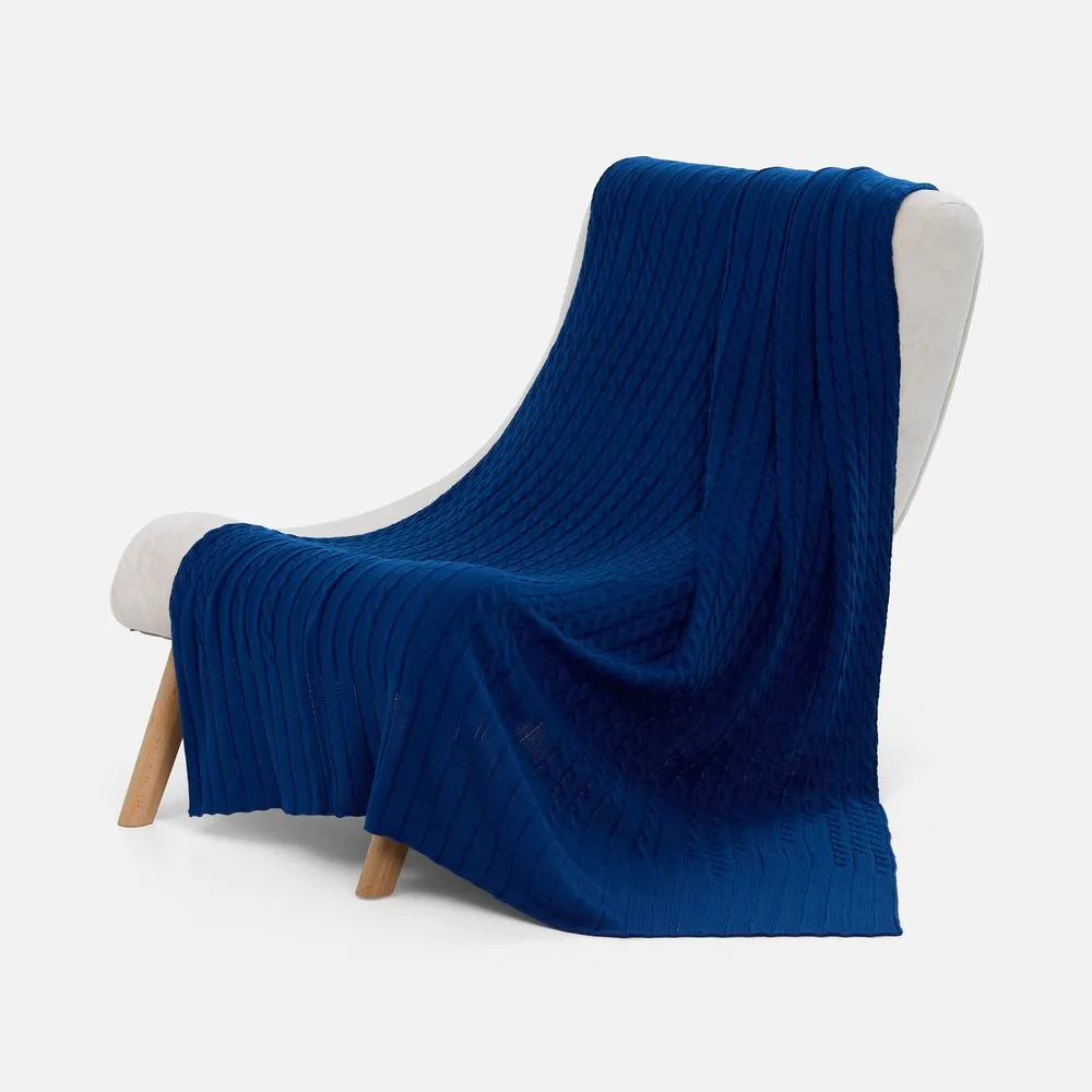 Плед Tressa, темно-синий (кобальт) заказать онлайн с вашим дизайном на заказ в Москве и области