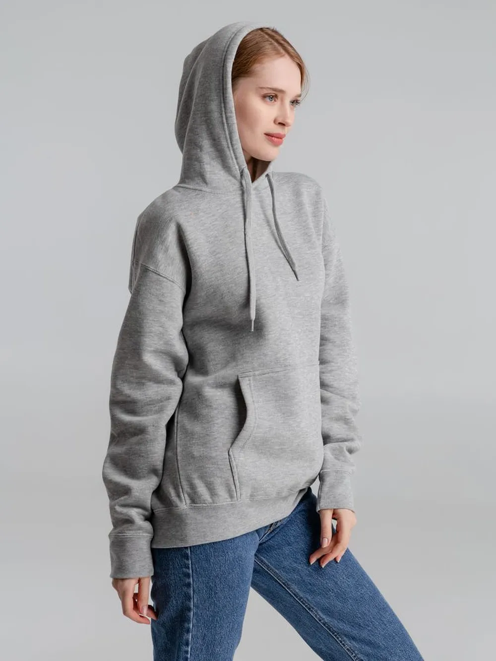 Толстовка с капюшоном Slam 320, серый меланж, размер XS заказать онлайн с вашим дизайном на заказ в Москве и области