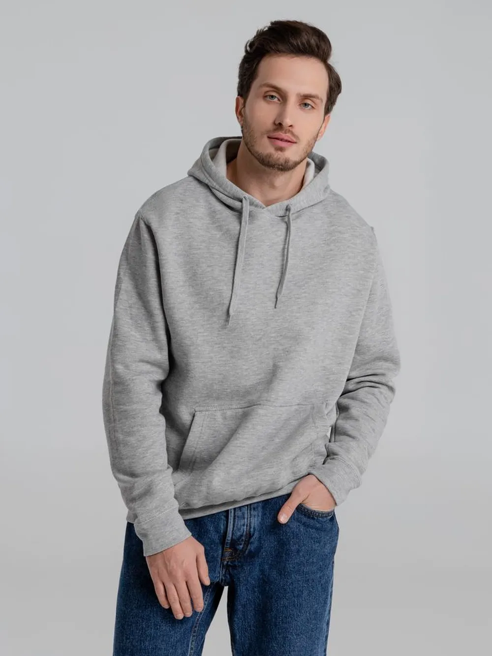 Толстовка с капюшоном Slam 320, серый меланж, размер XS заказать онлайн с вашим дизайном на заказ в Москве и области