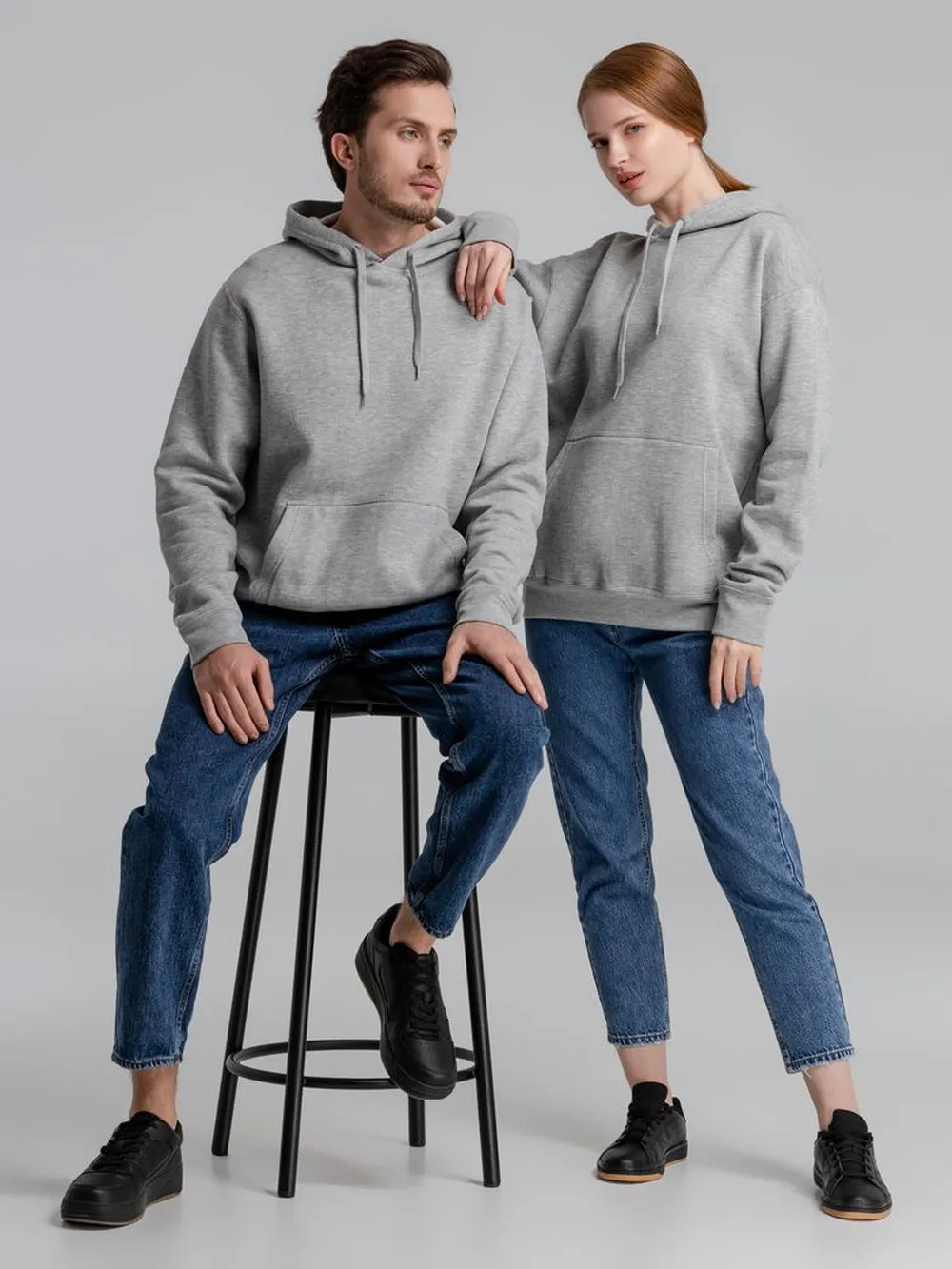 Толстовка с капюшоном Slam 320, серый меланж, размер XS заказать онлайн с вашим дизайном на заказ в Москве и области