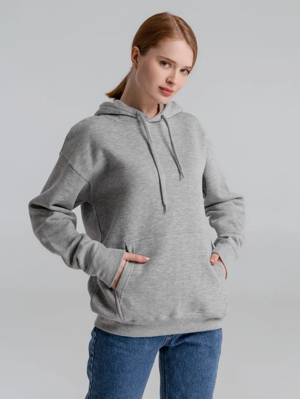 Толстовка с капюшоном Slam 320, серый меланж, размер XS заказать онлайн с вашим дизайном на заказ в Москве и области