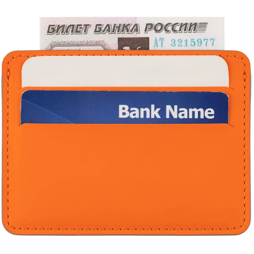 Чехол для карточек Shall Simple, оранжевый заказать онлайн с вашим дизайном на заказ в Москве и области