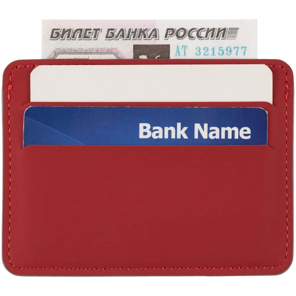 Чехол для карточек Shall Simple, красный заказать онлайн с вашим дизайном на заказ в Москве и области