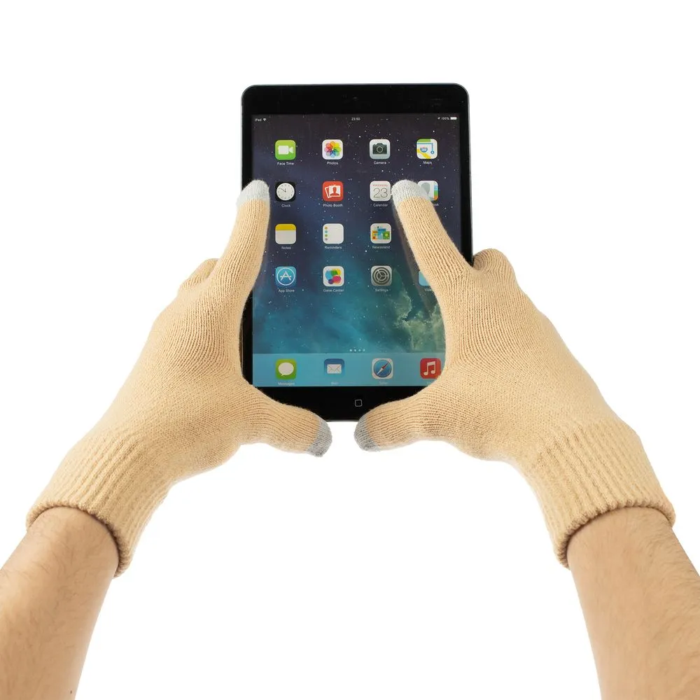 Перчатки сенсорные Urban Flow, бежевые заказать онлайн с вашим дизайном на заказ в Москве и области