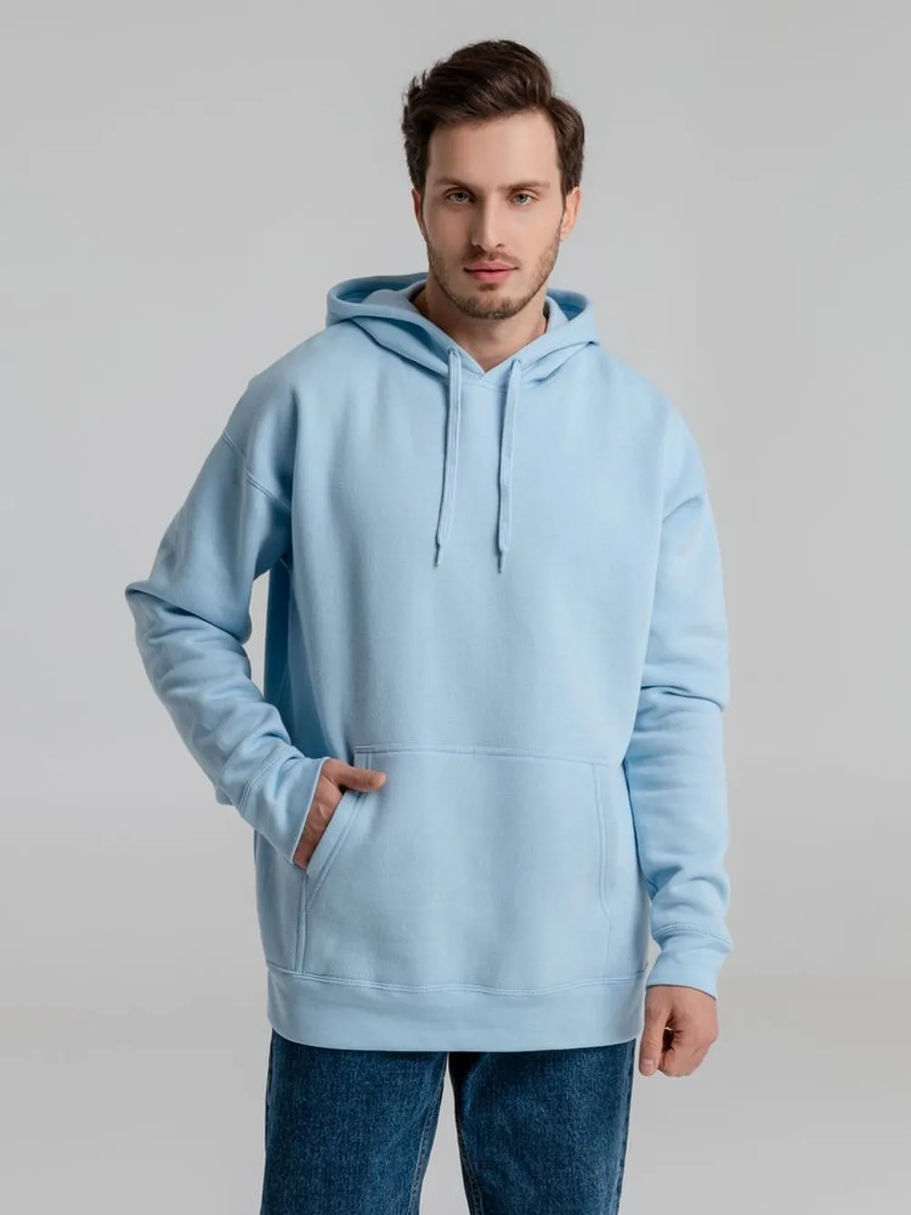 Толстовка с капюшоном Slam 320, голубая, размер XL заказать онлайн с вашим дизайном на заказ в Москве и области