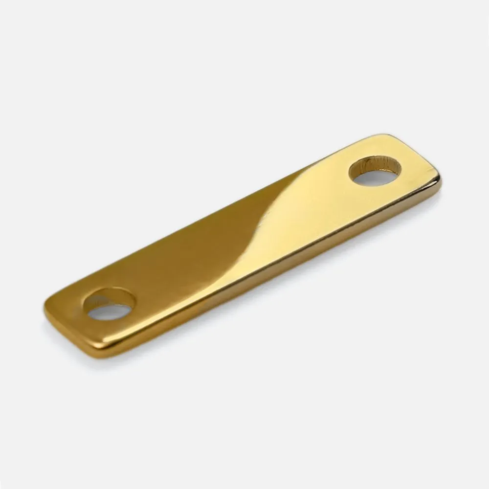 Шильдик металлический Alfa Liten, золотистый глянцевый заказать онлайн с вашим дизайном на заказ в Москве и области