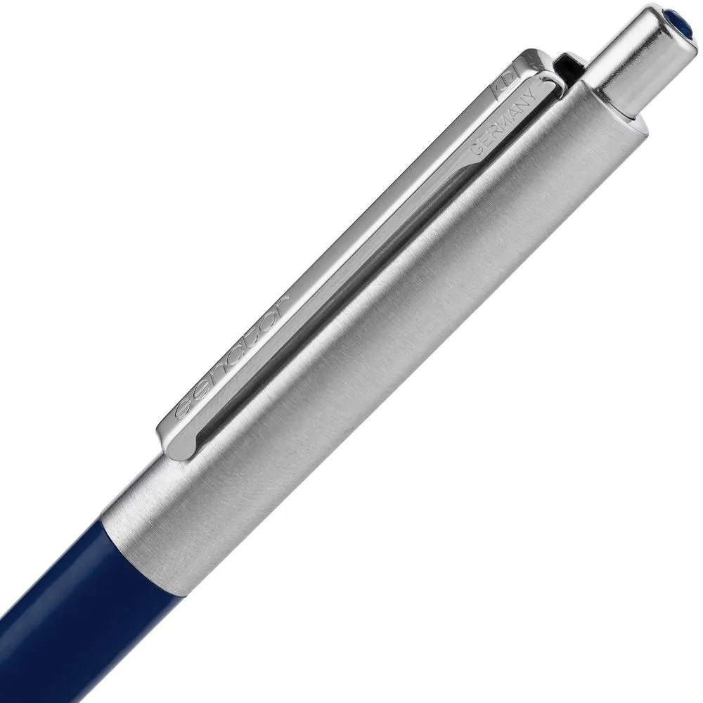 Ручка шариковая Senator Point Metal, ver.2, темно-синяя заказать онлайн с вашим дизайном на заказ в Москве и области