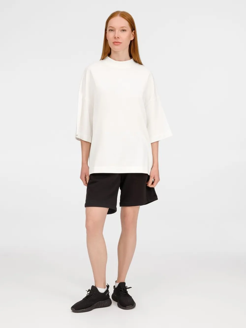 Футболка оверсайз унисекс T9, молочно-белая, размер XL/XXL заказать онлайн с вашим дизайном на заказ в Москве и области