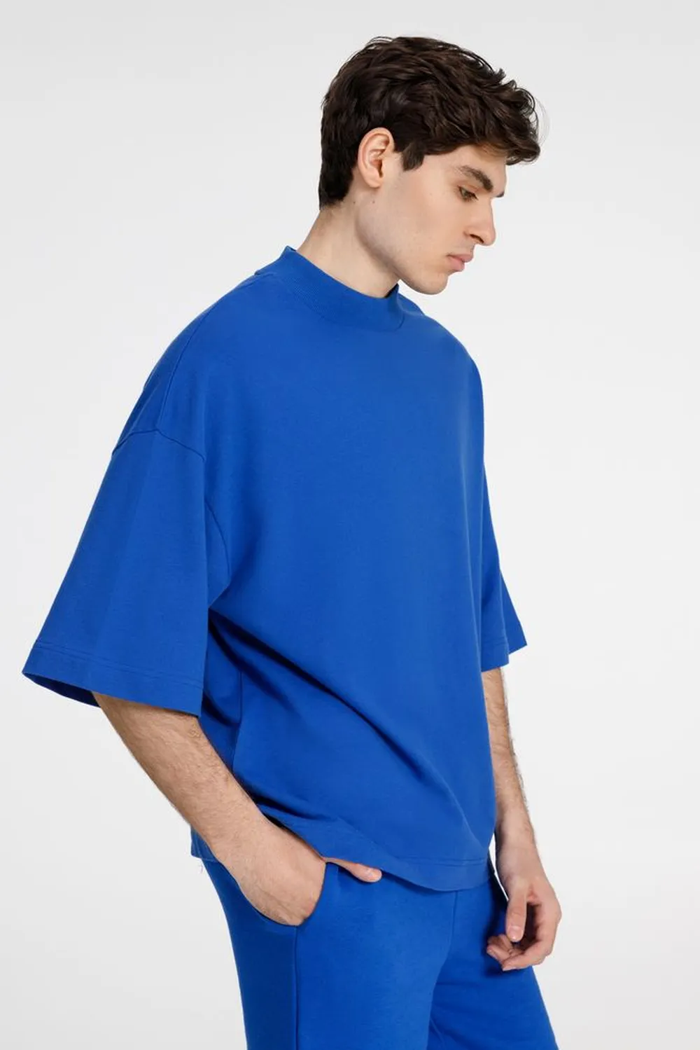 Футболка оверсайз унисекс T9, синяя, размер XL/XXL заказать онлайн с вашим дизайном на заказ в Москве и области