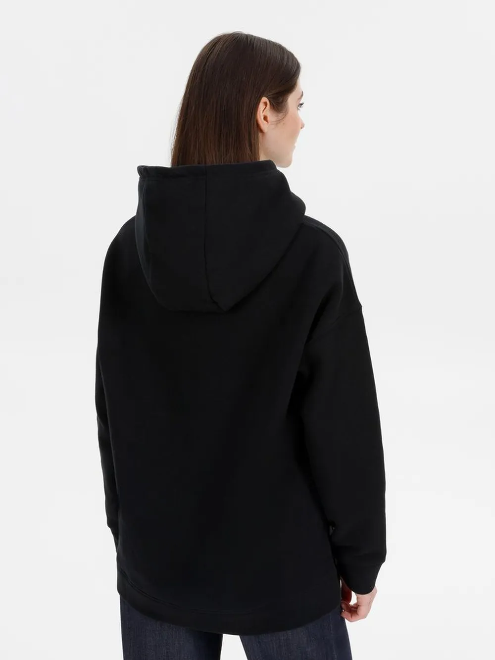 Худи оверсайз унисекс Snuggie, черное, размер XS/S заказать онлайн с вашим дизайном на заказ в Москве и области