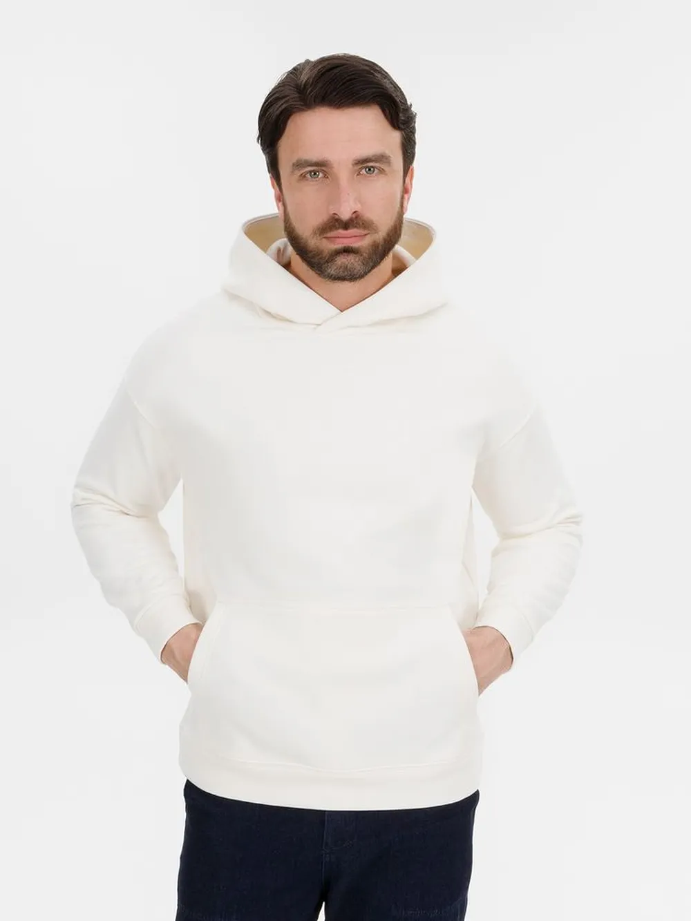 Худи оверсайз унисекс Snuggie, молочно-белое заказать онлайн с вашим дизайном на заказ в Москве и области