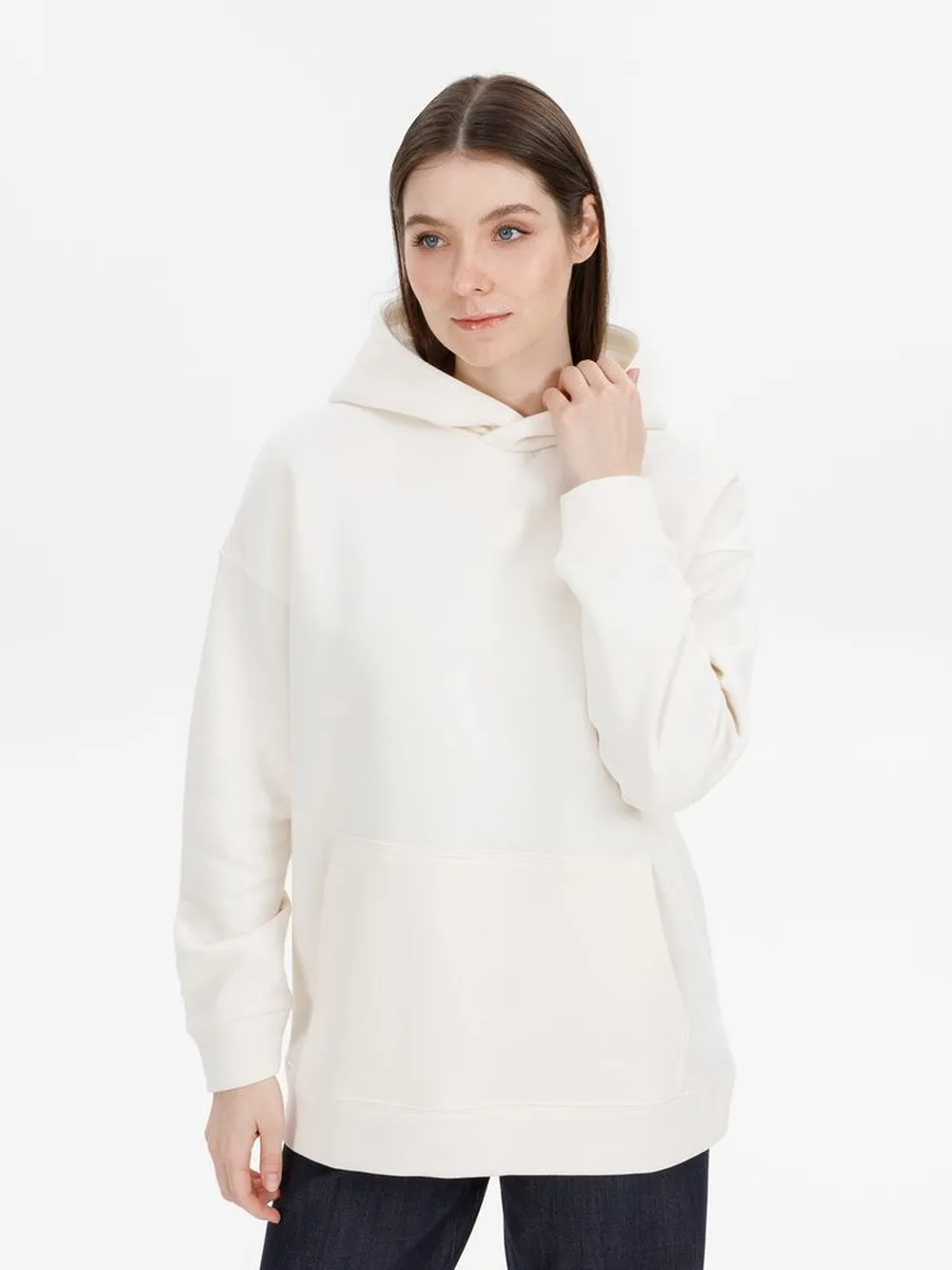 Худи оверсайз унисекс Snuggie, молочно-белое, размер XL/XXL заказать онлайн с вашим дизайном на заказ в Москве и области