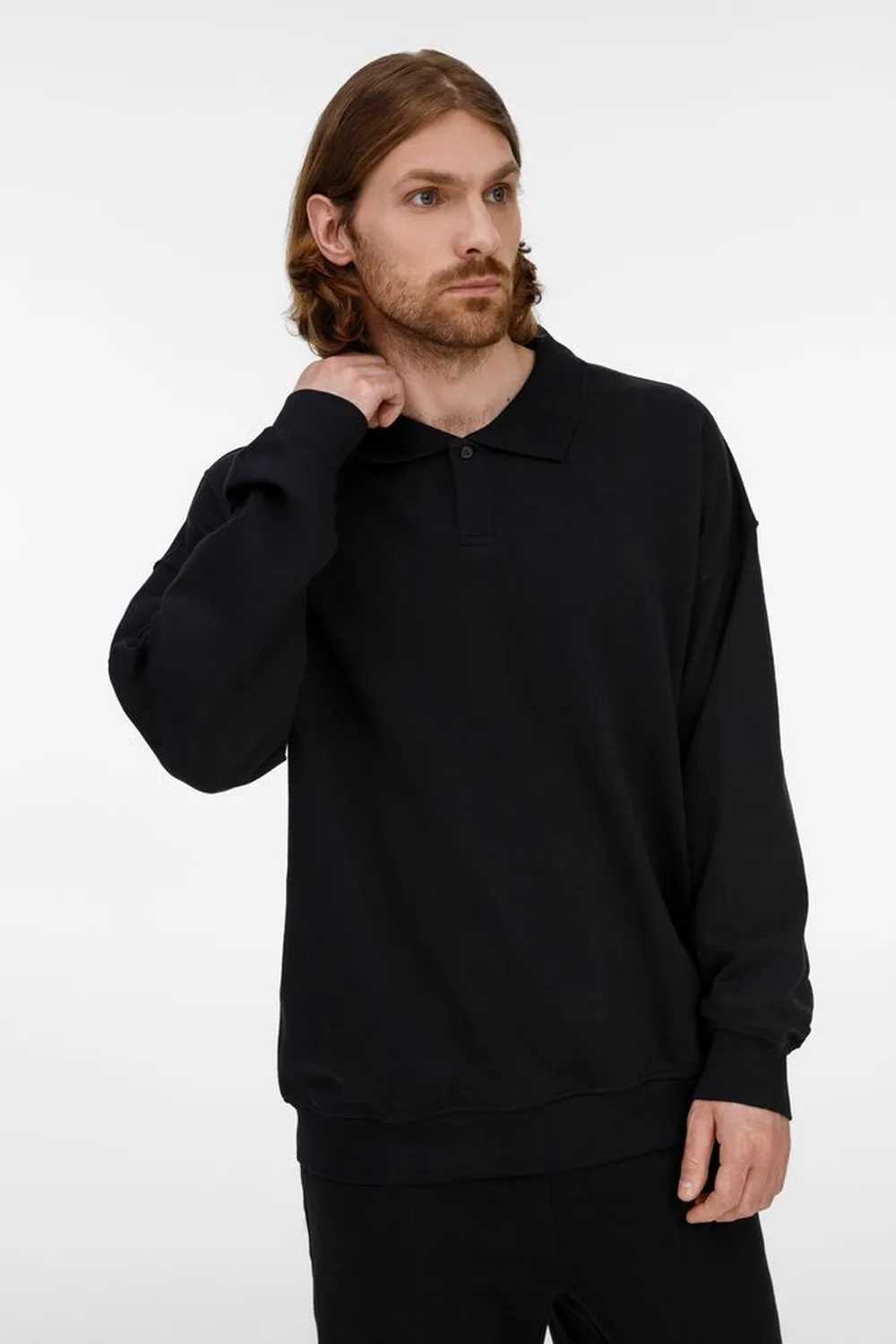 Свитшот оверсайз унисекс S6, черный, размер M/L заказать онлайн с вашим дизайном на заказ в Москве и области